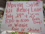 Moving Sale
