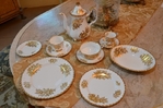 Elegant Fluted Royal Albert Golden Rose China