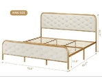 NEW King Bed Frame and Floating Shelves