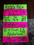 Nederland Moving/Gutting           Estate Sale - Sept. 18, 19, & 20.