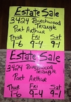 Estate Sale (April 23 thru 25th) Pt. Arthur