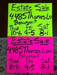 4485 Thomas Lane, Beaumont           Estate Sale! March 5 - 7th