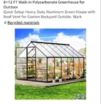 New 8x12 polycarbonate greenhouse