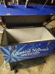 Admiral Nelson spiced rum foosball table ice chest
