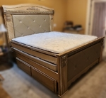 King Sized Bed w/ Mattress Set 
(Ashley's Brand)