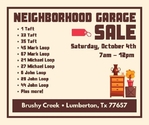 Brushy Creek Neighborhood Garage Sale