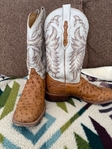 Men’s exotic ostrich square toe, Justin boots size 11 D