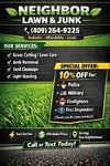 We cut grass