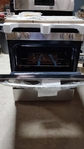 GE 5 burner free standing gas stove in stainless steel finish