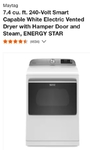 2024 Maytag Electric Dryer